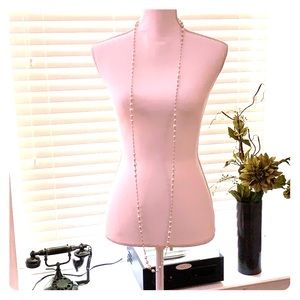 Premier Designs Pearl necklace silver long strand